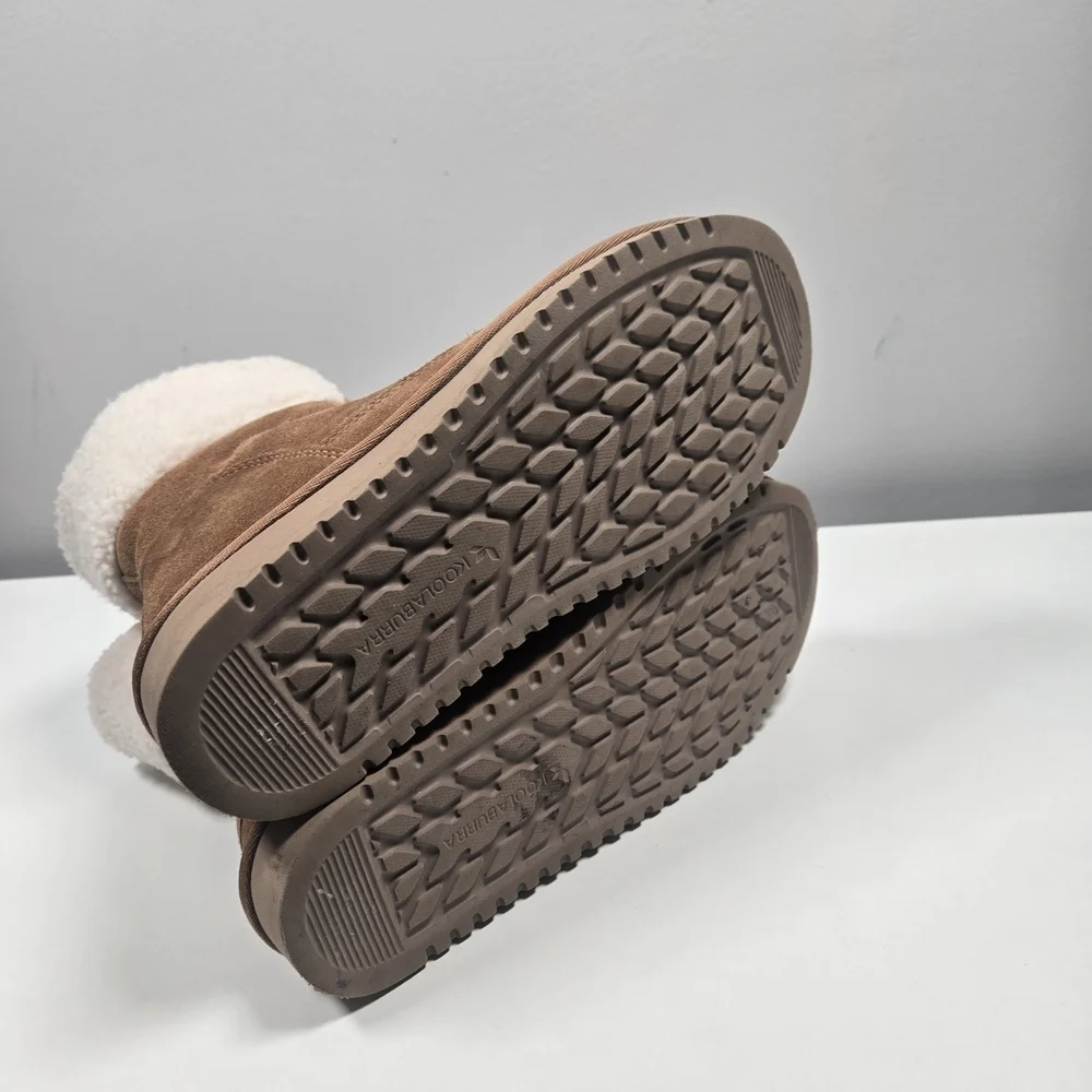 Koolaburra Chestnut Boots with Plush White Lining